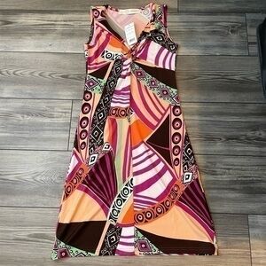 NWT Tracy Negoshian Eye See You Pink Tank Dress | Size Small